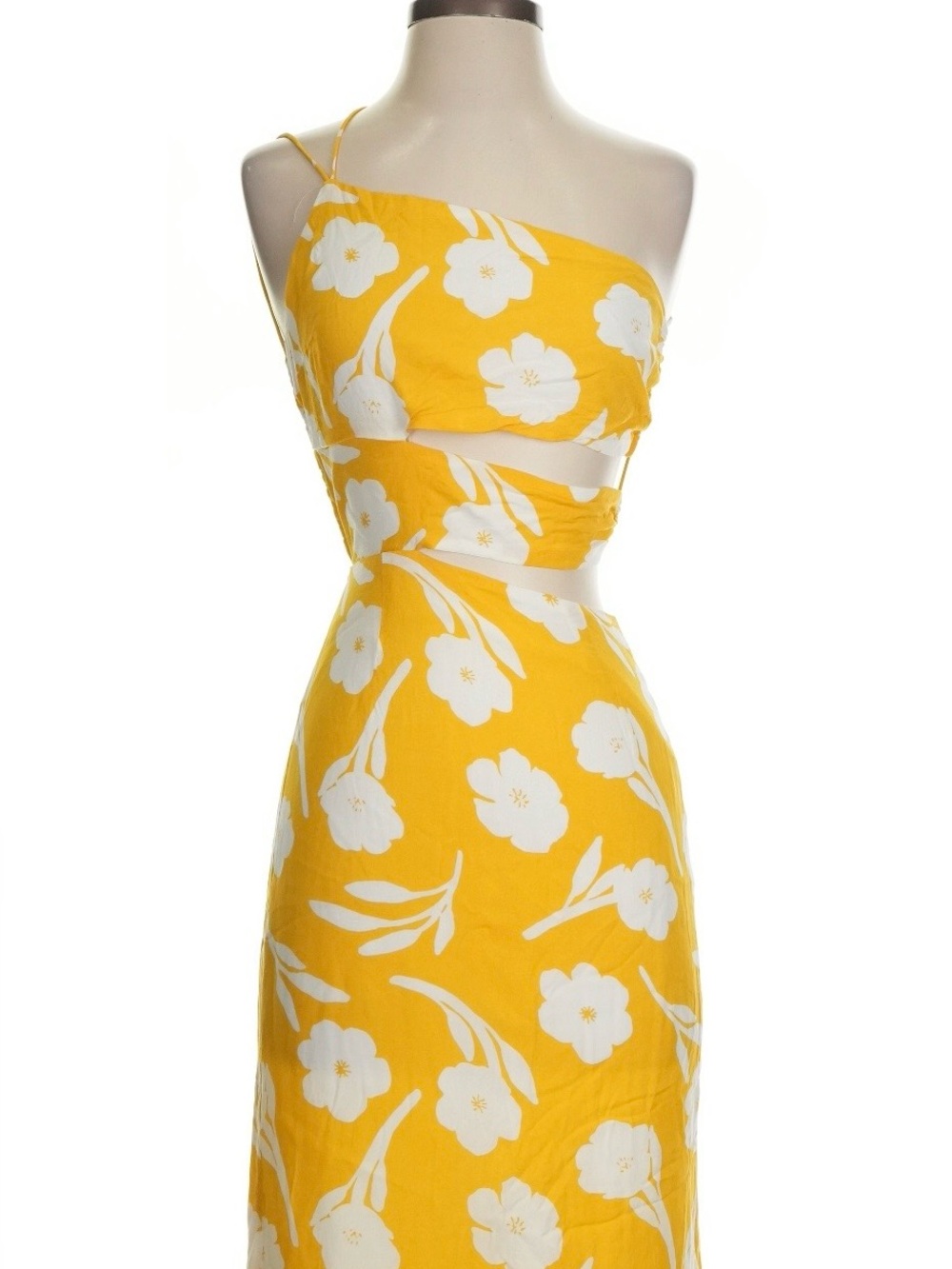 Sabo floral print maxi / sundress with open back and cut outs